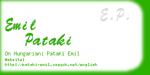 emil pataki business card